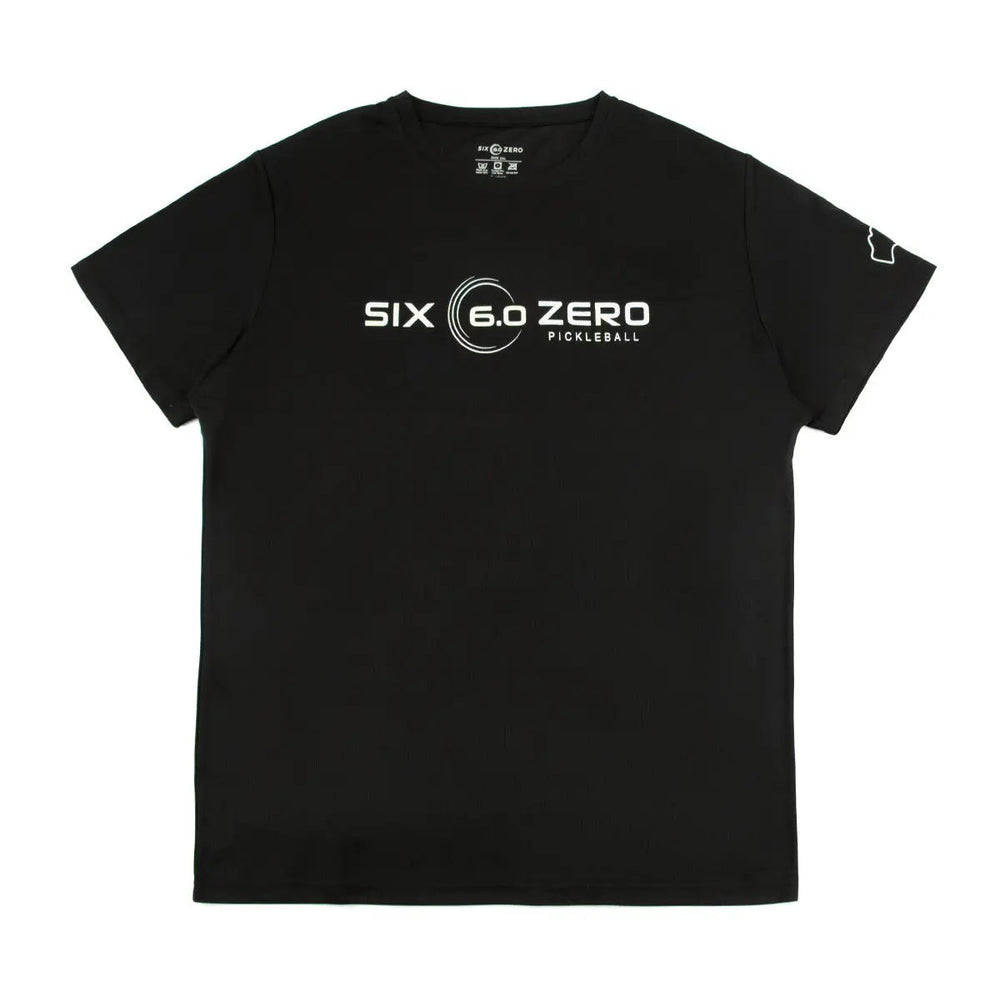 Six Zero Performance Sport Shirt - Gem Series Double Black Diamond Black and White Logo