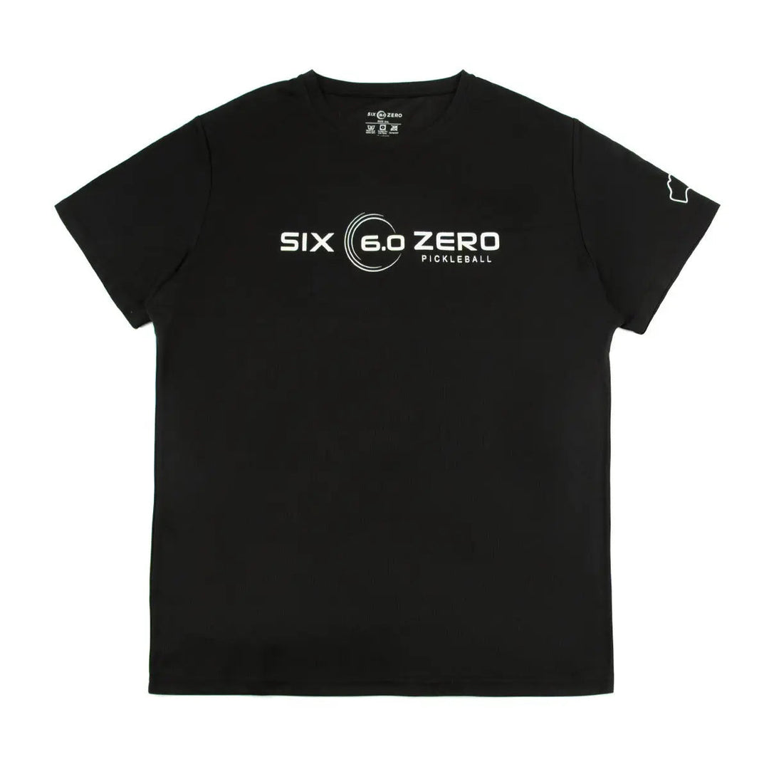 Six Zero Performance Sport Shirt - Gem Series Double Black Diamond Black and White Logo