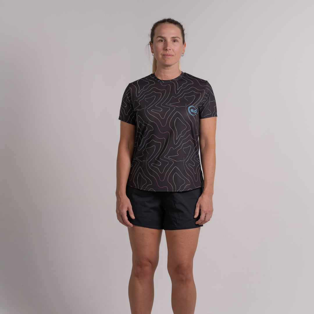 Womens Performance Active Tee Air Mesh Opal