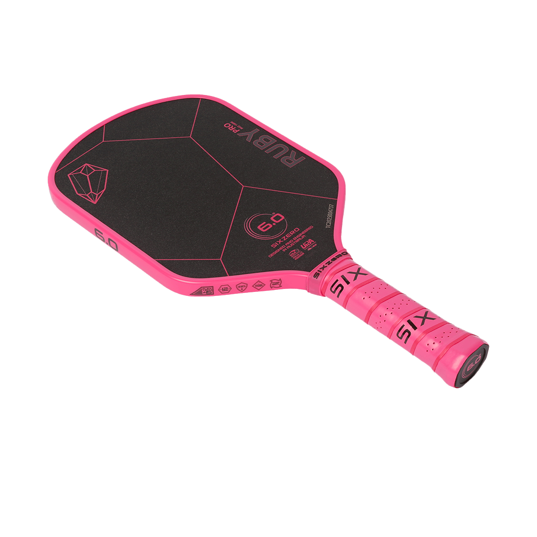 Ruby Pro 14mm Pickleball Paddle | Six Zero Next Gem™ Power – Six Ruby Pro 14mm Pickleball Paddle | Six Zero Next Gem™ Power – Six