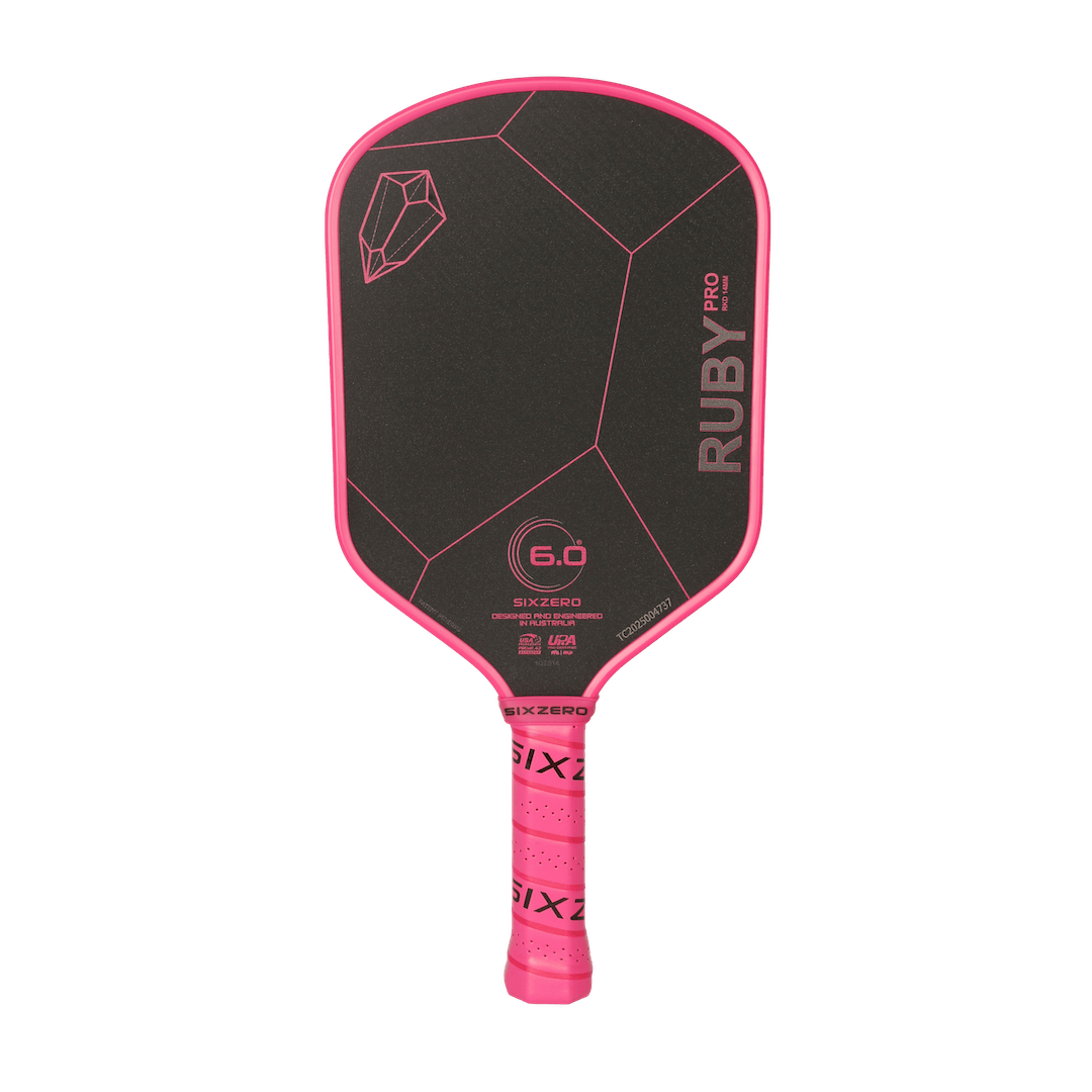 Ruby Pro 14mm Pickleball Paddle | Six Zero Next Gem™ Power – Six Ruby Pro 14mm Pickleball Paddle | Six Zero Next Gem™ Power – Six