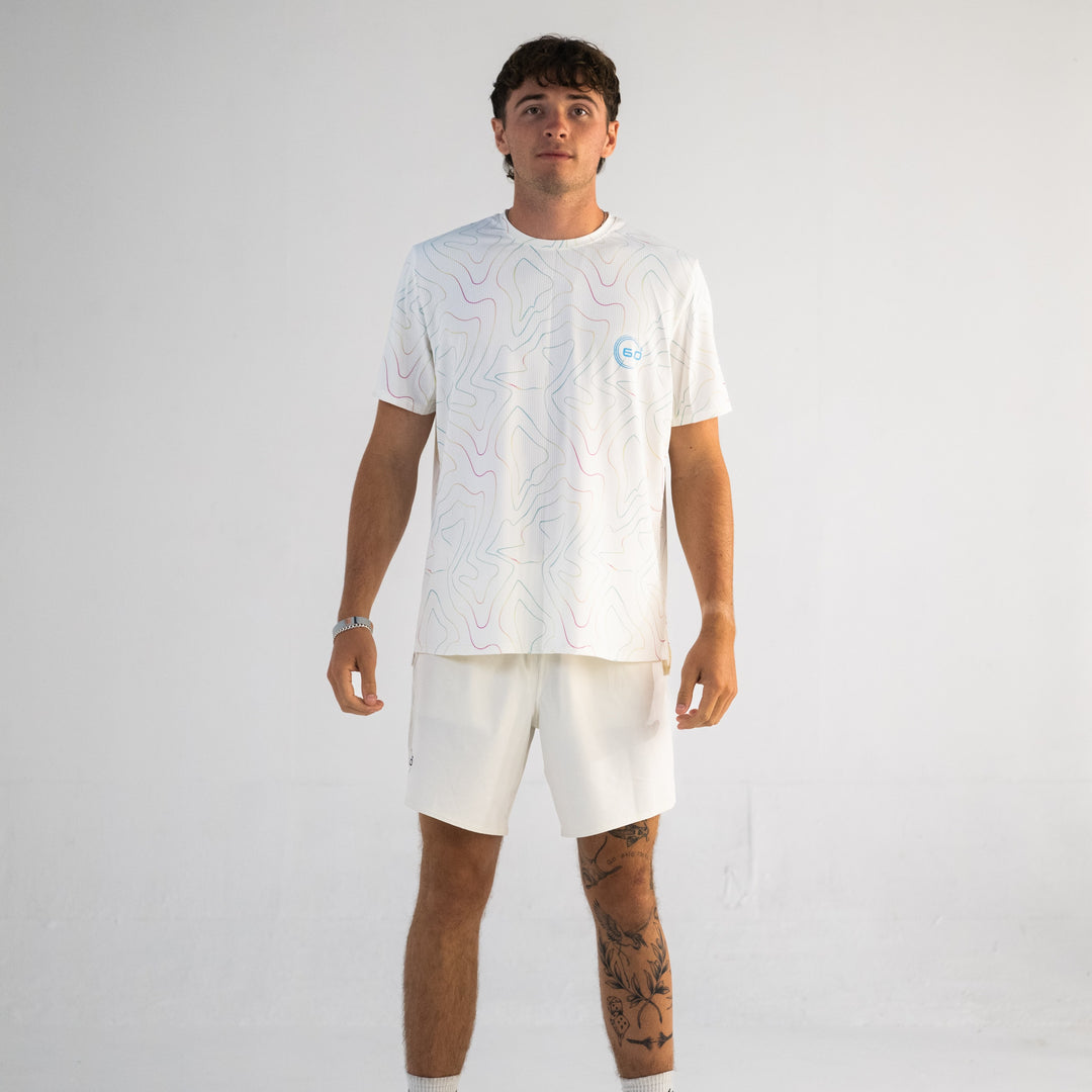 Mens Performance Active Tee Air Mesh Opal